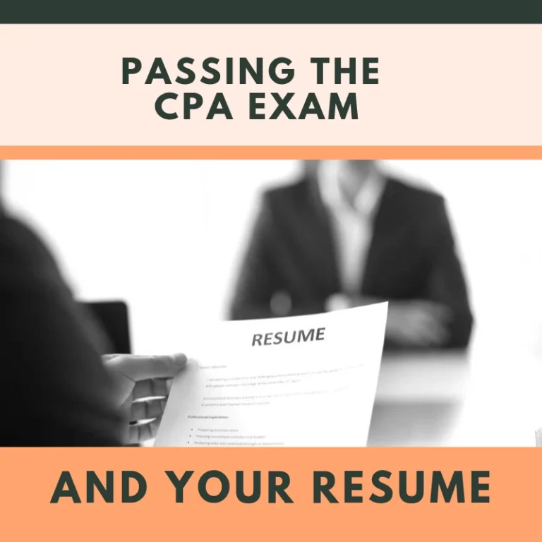 Passing the CPA Exam and Your Resume
