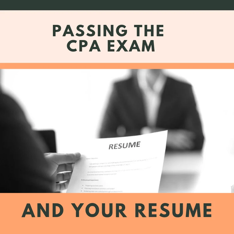 Passing the CPA Exam and Your Resume