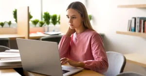 Focused student studying cpa exam