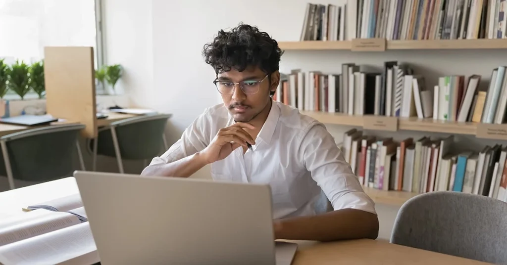CPA students checking online how not to fail in CPA Exam