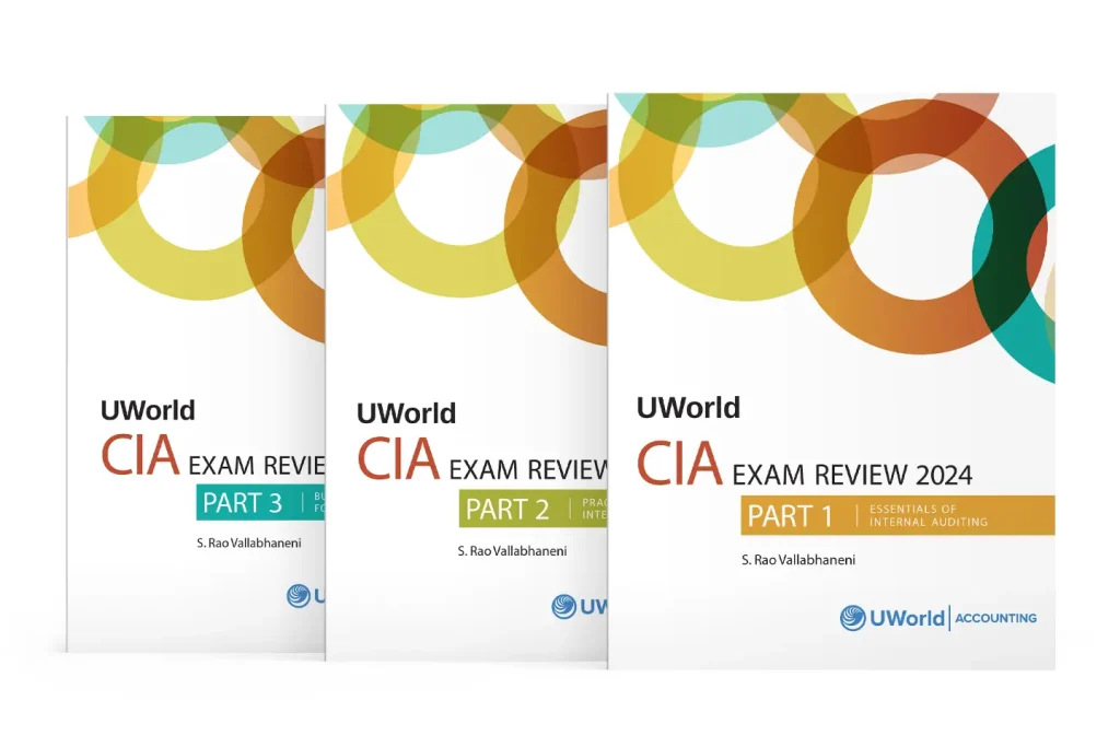 UWorld CIA Review Study Guides in print.
