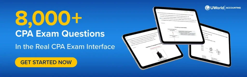 8,000+ MCQs and TBSs - Practice with the CPA Exam Interface