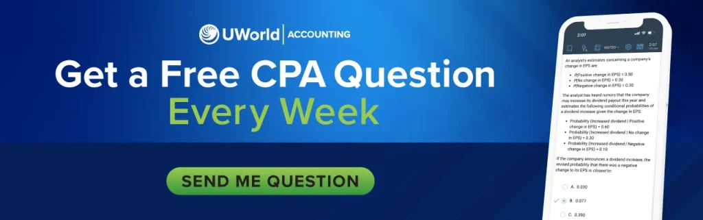 Get a FREE CPA Exam Question Every Week