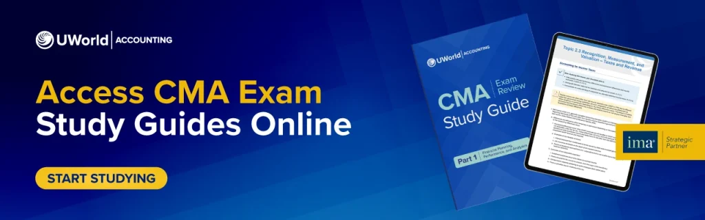 Click here to get instant access to UWorld CMA Exam Review study guides.