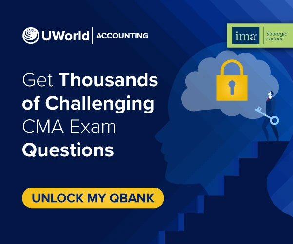 Click here to get instant access to thousands of CMA exam practice questions.