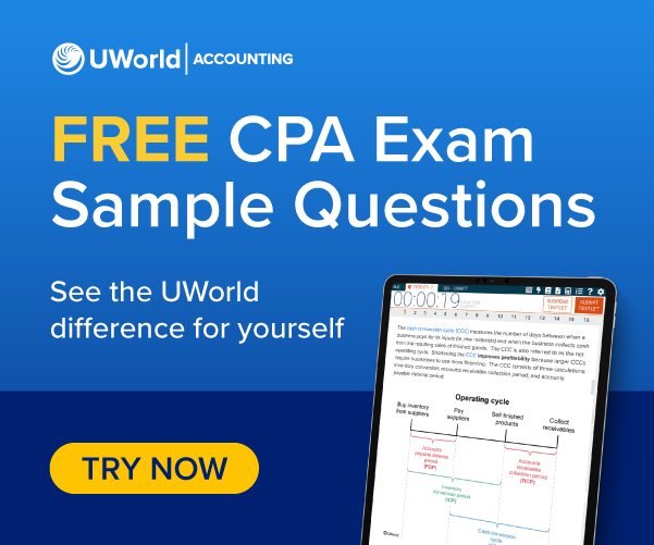 Free CPA Exam Sample Questions - See the UWorld difference for yourself - Try Now