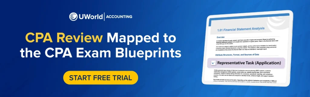CPA Review Mapped to the CPA Exam Blueprints - Start Free Trial