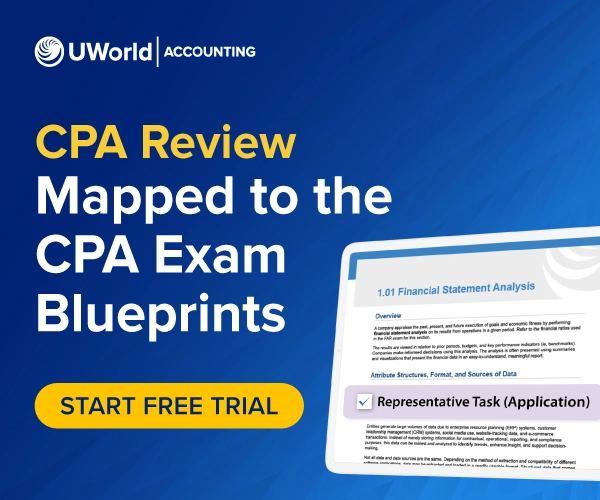 CPA Review Mapped to the CPA Exam Blueprints - Start Free Trial