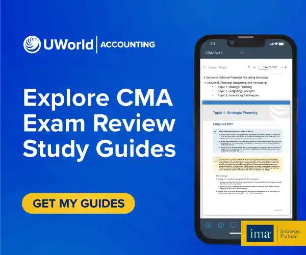 Click here to get UWorld CMA Exam Review study guides.