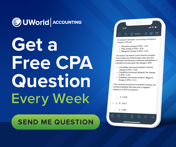 Get a FREE CPA Exam Question Every Week - Send Me Question